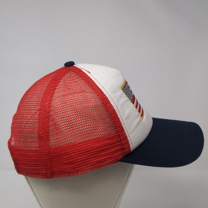 USA Flag Snapback Trucker Hat Multicolor One Size Adjustable Patriotic Infinity