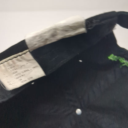 Cancun Mexico Lizard Slideback Hat Black One Size Adjustable Embroidered