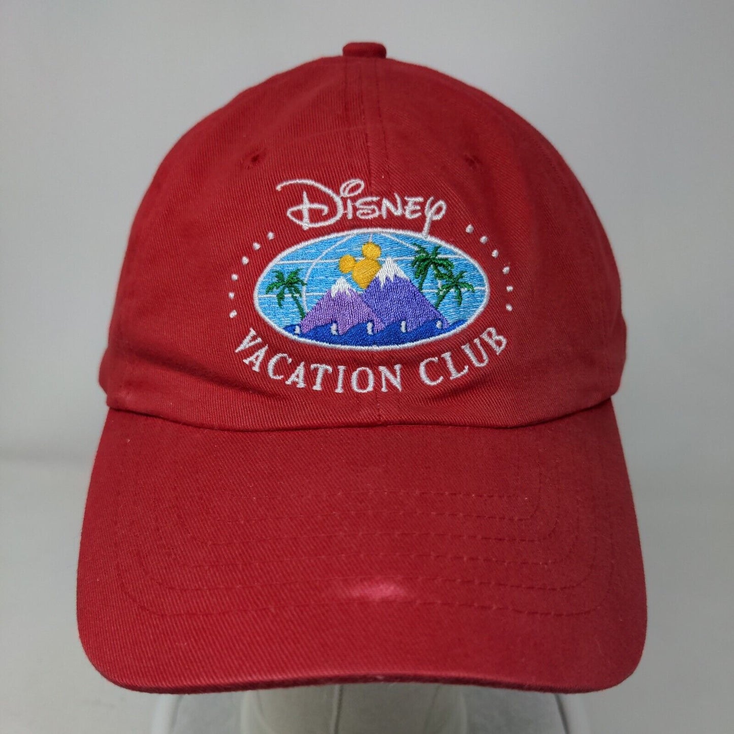 Disney Vacation Club Member Slideback Hat Red 58cm Embroidered Walt Disney