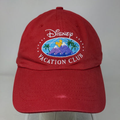 Disney Vacation Club Member Slideback Hat Red 58cm Embroidered Walt Disney