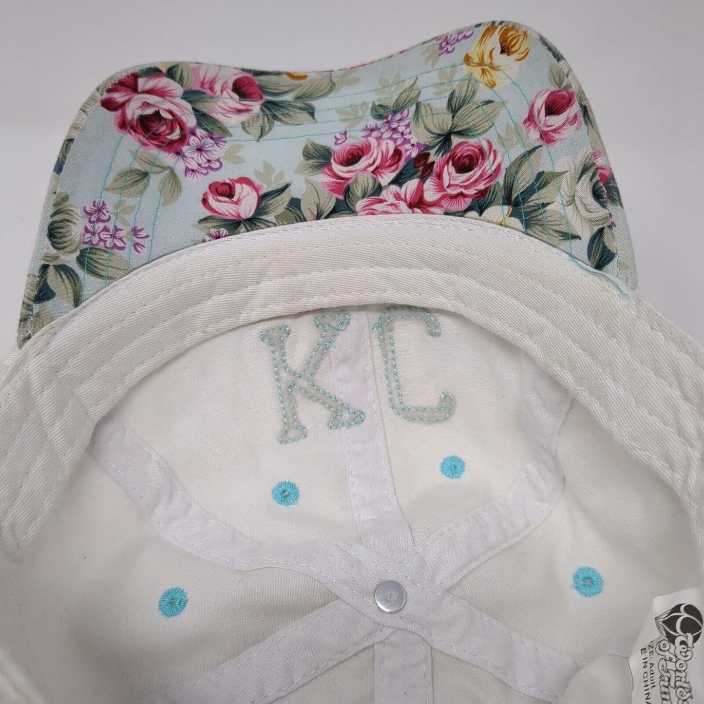 KC Oceans of Fun Strapback Hat Multicolor One Size Floral Adjustable