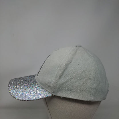 A Initial Strapback Hat Multicolor One Size Adjustable Glitter Sequin Justice