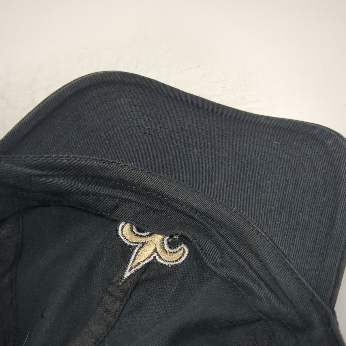 New Orleans Saints NFL '47 Black Cap One Size Hat Adjustable Strap Embroidered