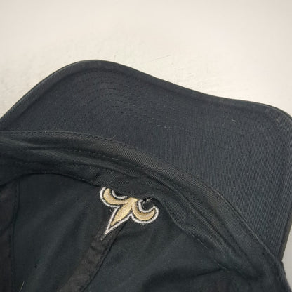 New Orleans Saints NFL '47 Black Cap One Size Hat Adjustable Strap Embroidered