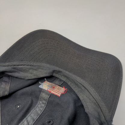 American Flag Slideback Hat Black OSFM Embroidered Adjustable Otto