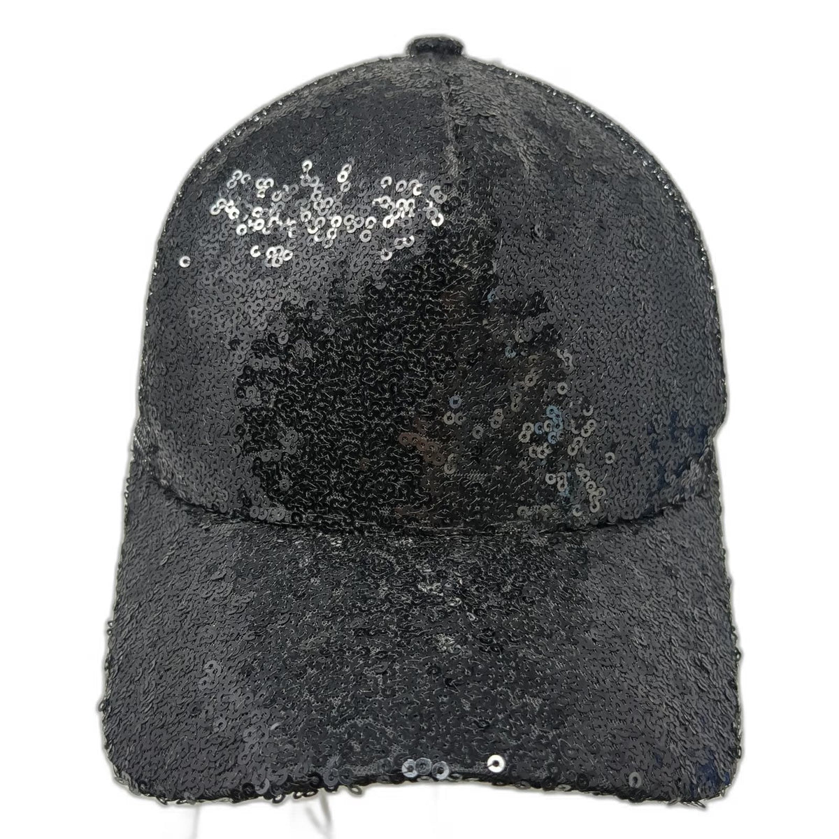Trucker Hat Black One Size Sequin Mesh Back Snapback Fashion Bling Sparkle