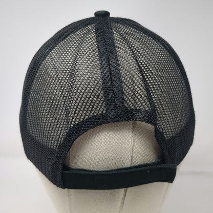 Sawyer Baseball Cap Black One Size Mesh Strapback Red Embroidered Logo Hat
