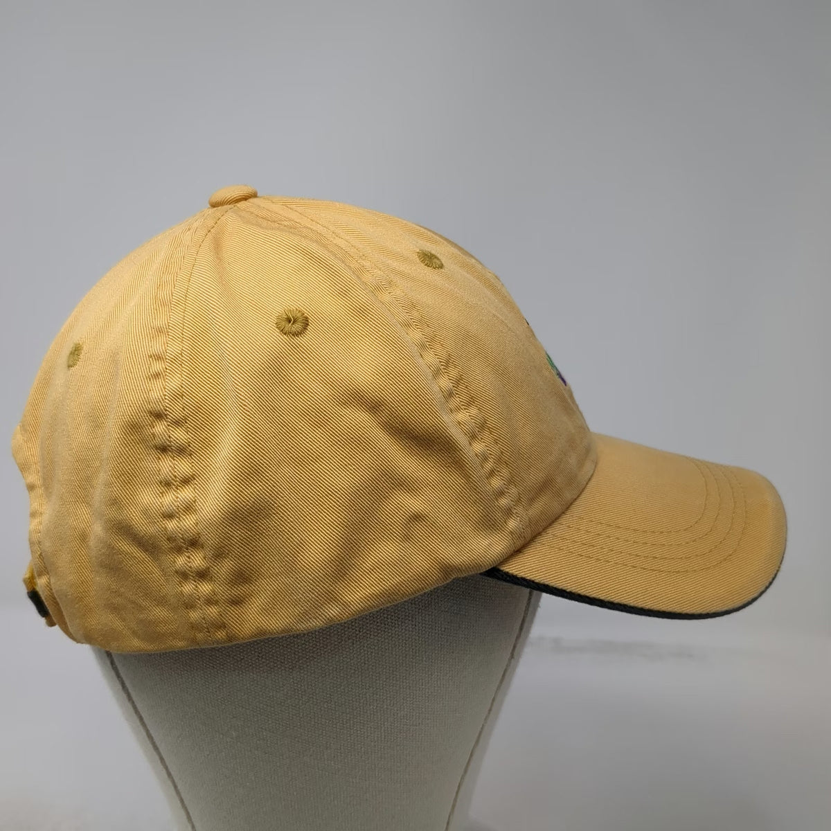 Port Authority Baseball Cap Yellow One Size Wine Shop Grapes Embroidered Hat
