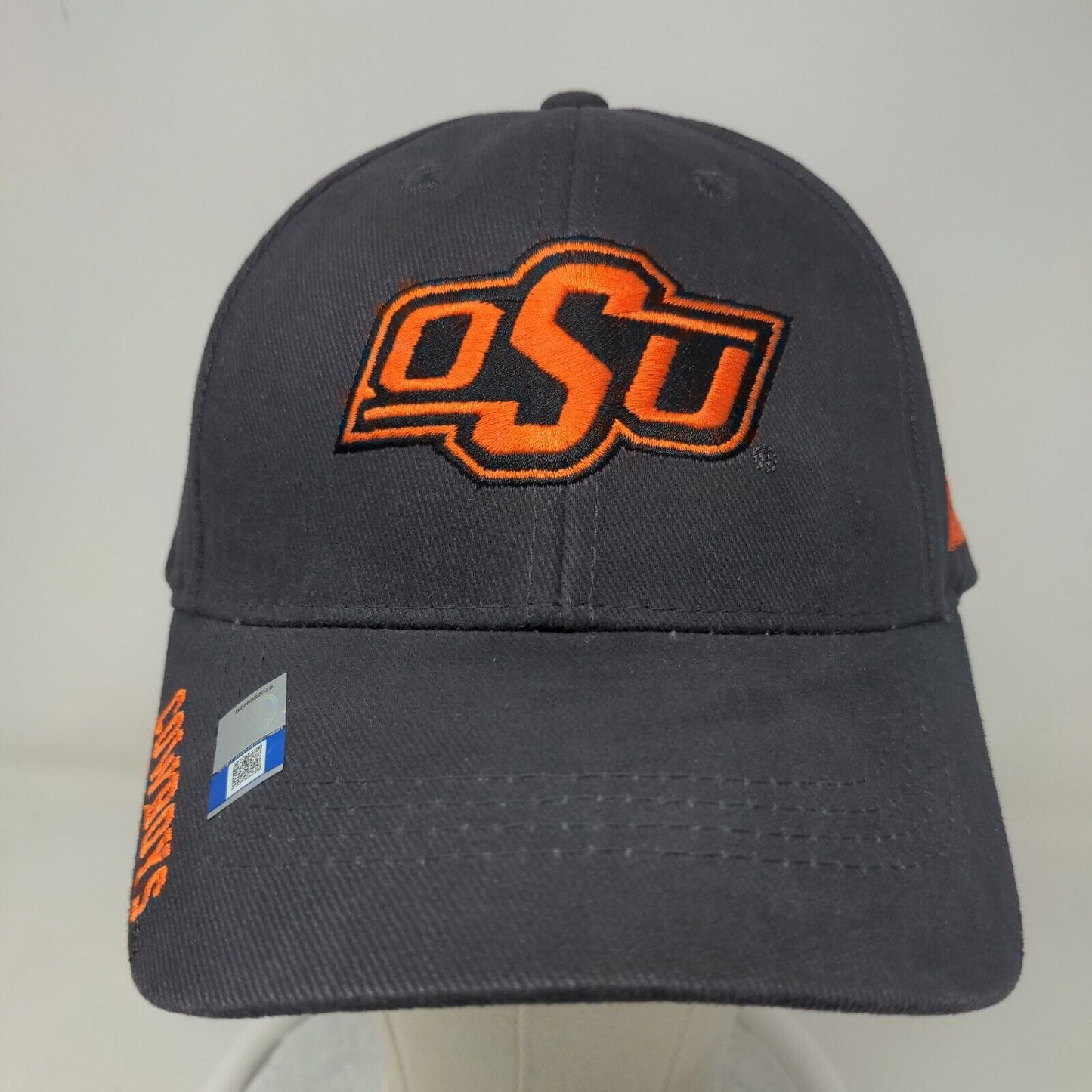 Russell Athletic Mens Strapback Hat Gray Oklahoma State Cowboys Embroidered Logo