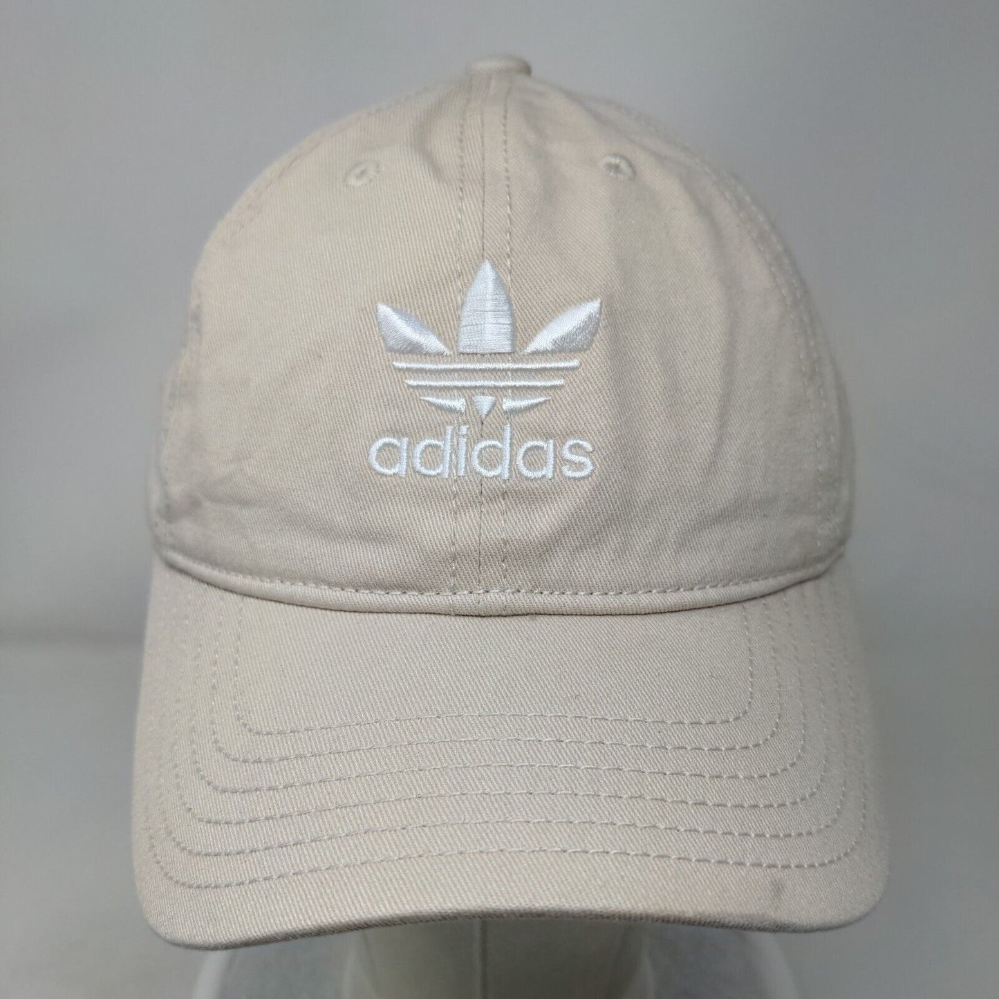 Adidas Women's Slideback Hat Tan OSFW Embroidered Logo Solid 6 Panel