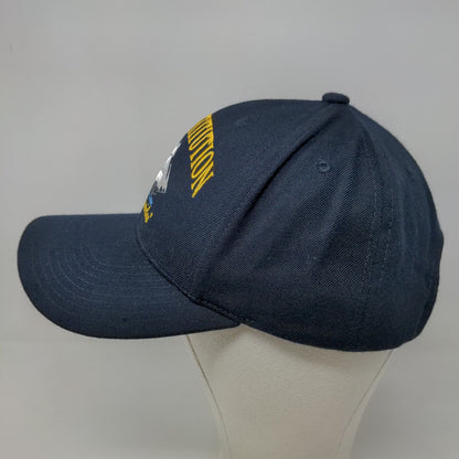 The Corps Men's Strapback Hat Blue Adjustable Embroidered USS Constitution Logo