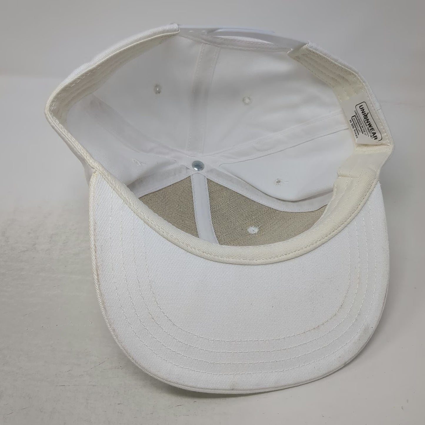 Unionwear Snapback White Blue One Size Union Made USA L1180 CWA Retiree Hat
