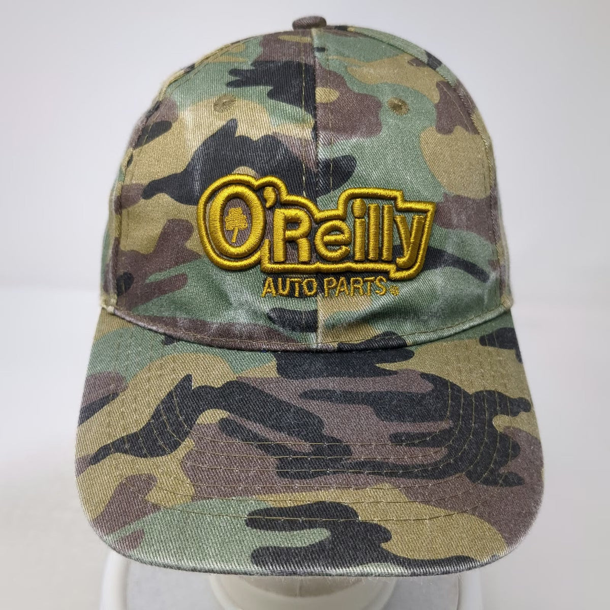 O'Reilly Auto Parts Baseball Cap Green Brown Black One Size Camo Strapback Hat