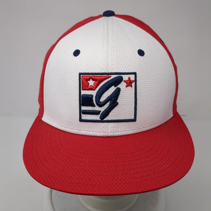 brrrº Fitted Hat Red Size 7 1/4 Lightweight Embroidered 6 Panel The Game Pro
