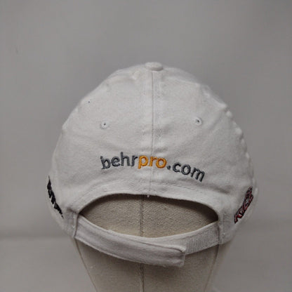BEHR Pro Strapback Hat White One Size Adjustable Embroidered Vented Holes