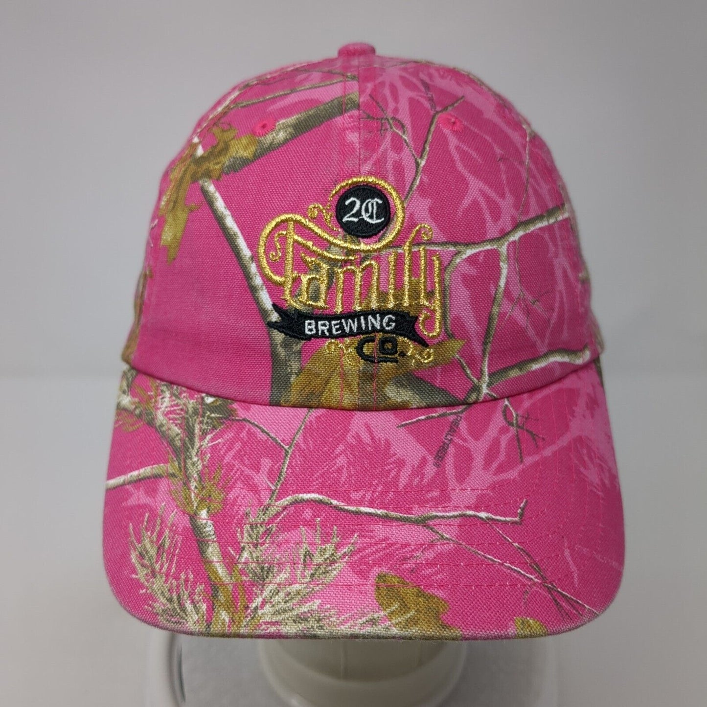 2C Family Brewing Co Strapback Hat Camo One Size Adjustable Hunting Kati