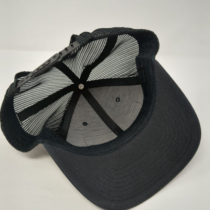 RYOBI Snapback Trucker Hat Black OS Adjustable Patch Mesh Back Richardson