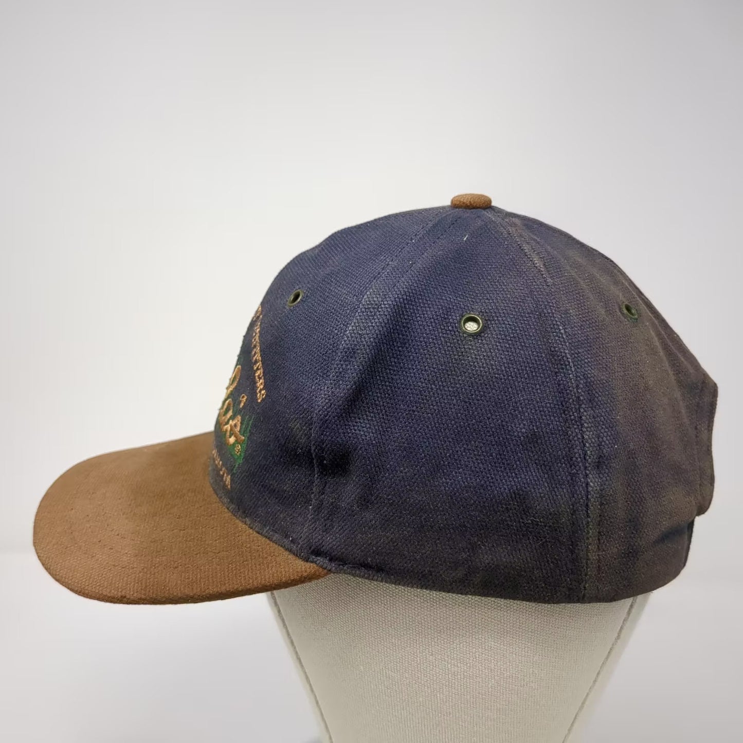 Cabela's World's Foremost Outfitters Blue Baseball Cap Hat OS Vintage Slideback
