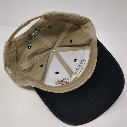 A1 Door And Building Solutions Snapback Hat Tan OS Adjustable Embroidered