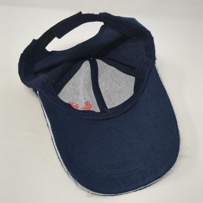 Great Wall China Strapback Baseball Cap Blue One Size Adjustable Embroidered
