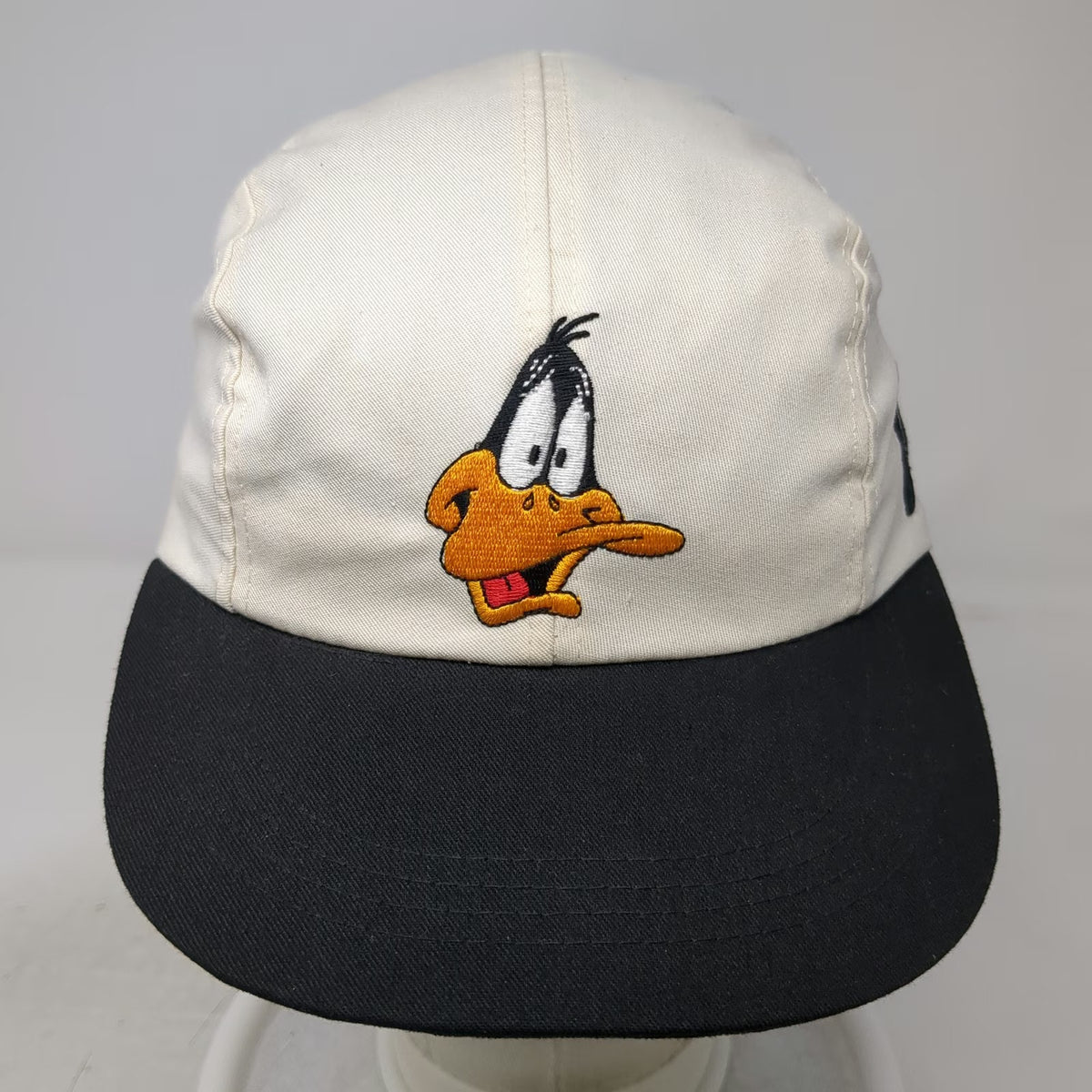 Accessory Network White 5 Panel Cap OS Daffy Looney Tunes Elastic Back Hat
