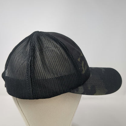 Zero Foxtrot Trucker Hat Black One Size Camo Skull Mesh USA Snapback Tactical