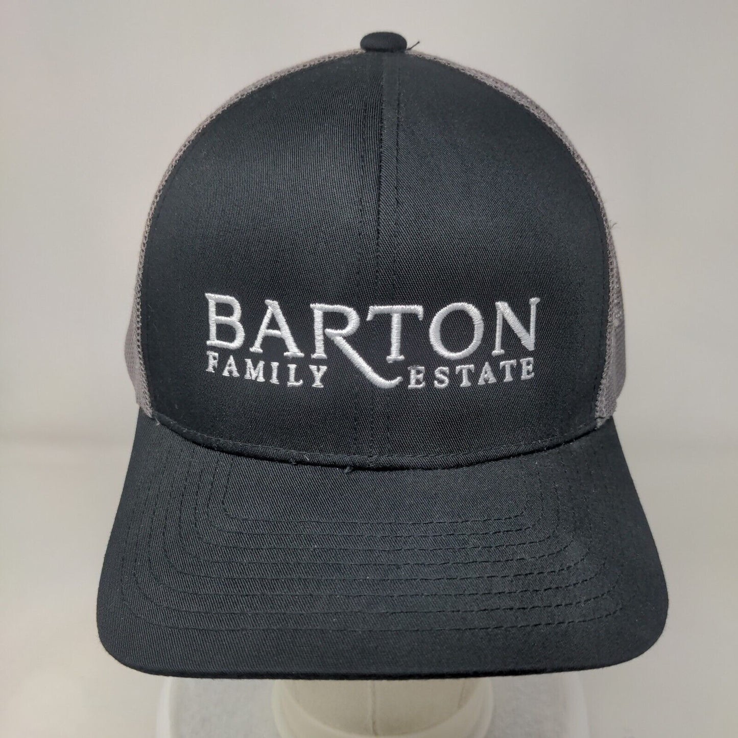 Barton Family Estate Snapback Trucker Hat Black OS Mesh Back Pacific Headwear