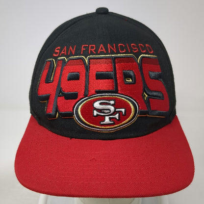 New Era NFL San Francisco 49ers Snapback Hat Black Red One Size Gold Undervisor