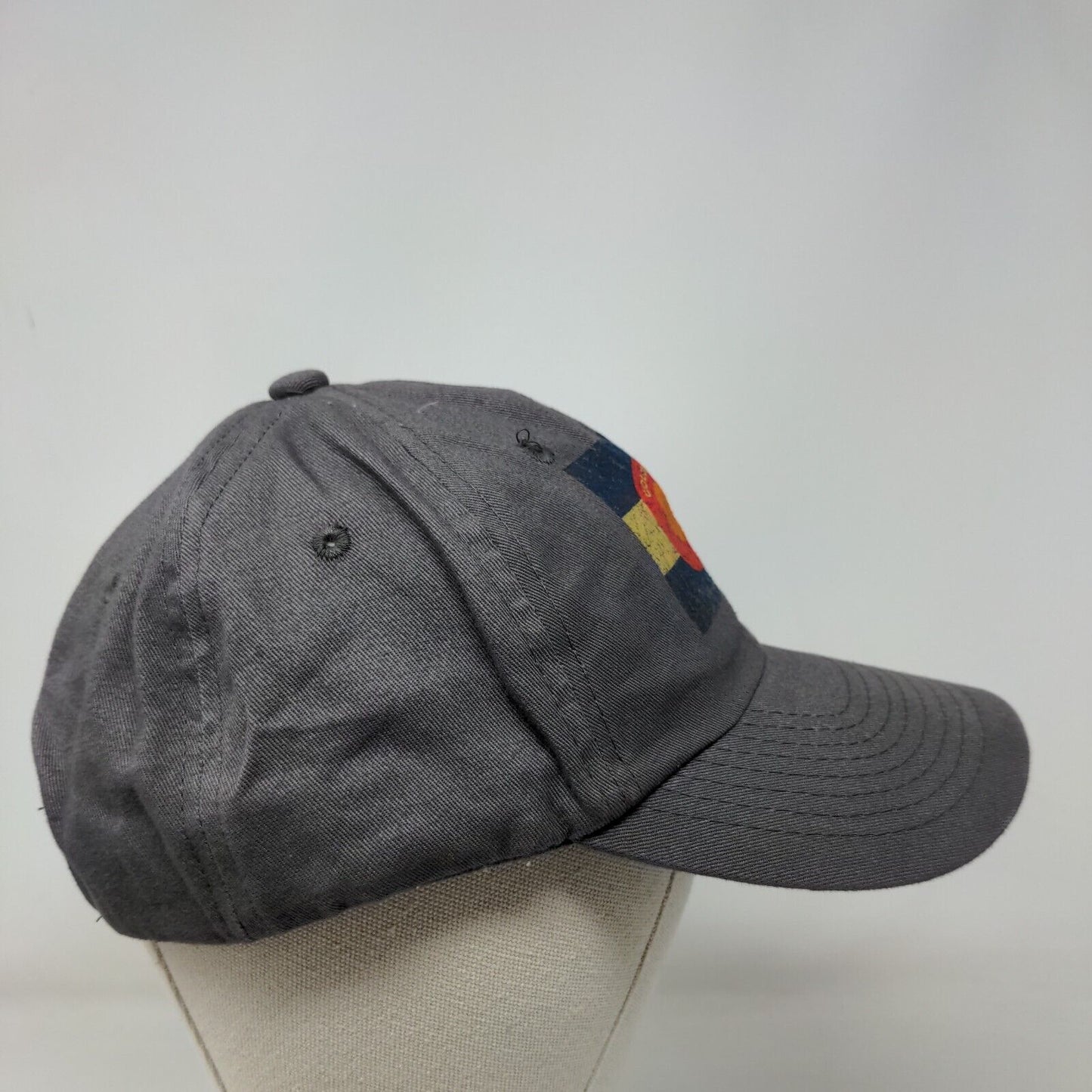 Colorado Strapback Hat Gray OSFM Adjustable 6 Panel Outdoor Cap