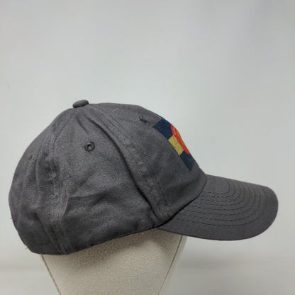 Colorado Strapback Hat Gray OSFM Adjustable 6 Panel Outdoor Cap