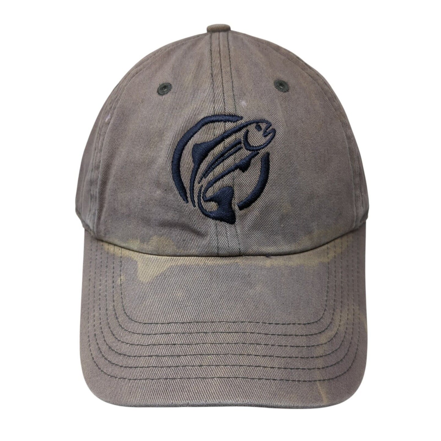 Richardson Slideback Hat Gray One Size Adjustable Embroidered Fish