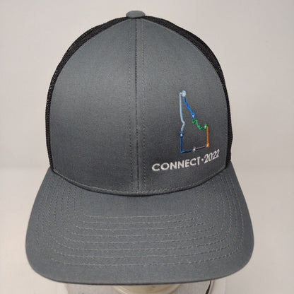 Idaho Connect-2022 Snapback Trucker Hat Gray OSFA Mesh Back Embroidered