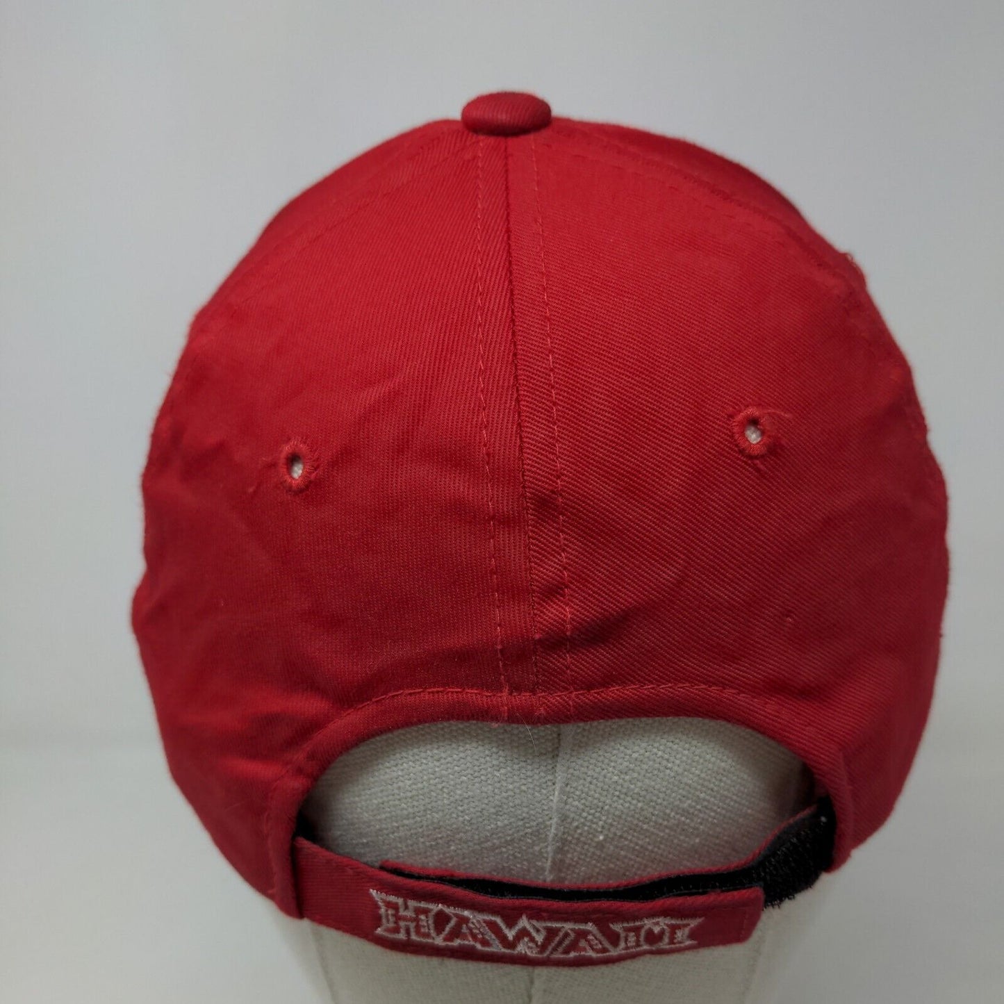 Chelona Men's Strapback Hat Red Embroidered Hawaii 100% Cotton