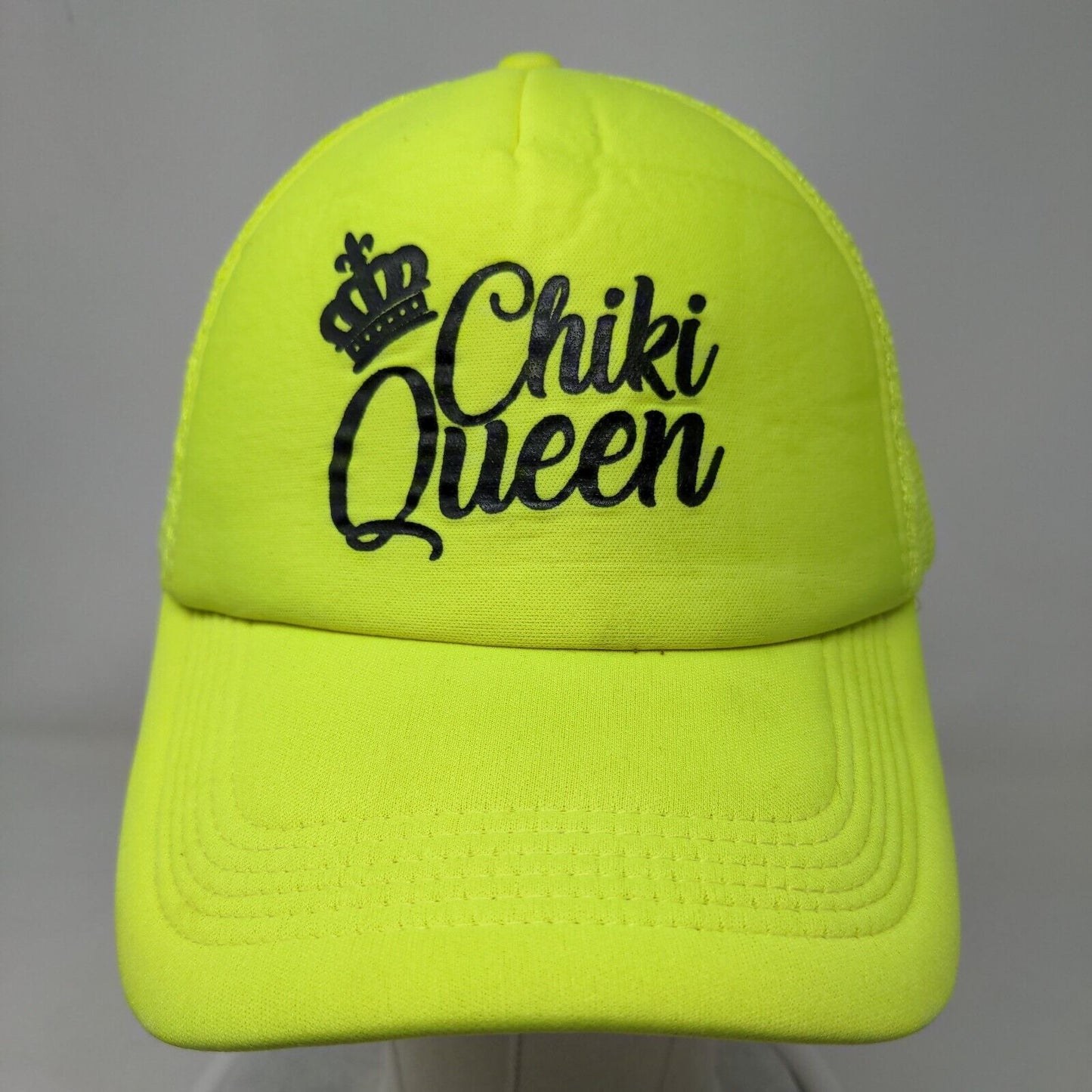 Chiki Queen Snapback Mesh Back Trucker Hat Green Adjustable Breathable