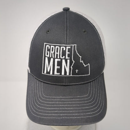 Grace Men Idaho Snapback Trucker Hat Gray One Size Mesh Back Colorblock