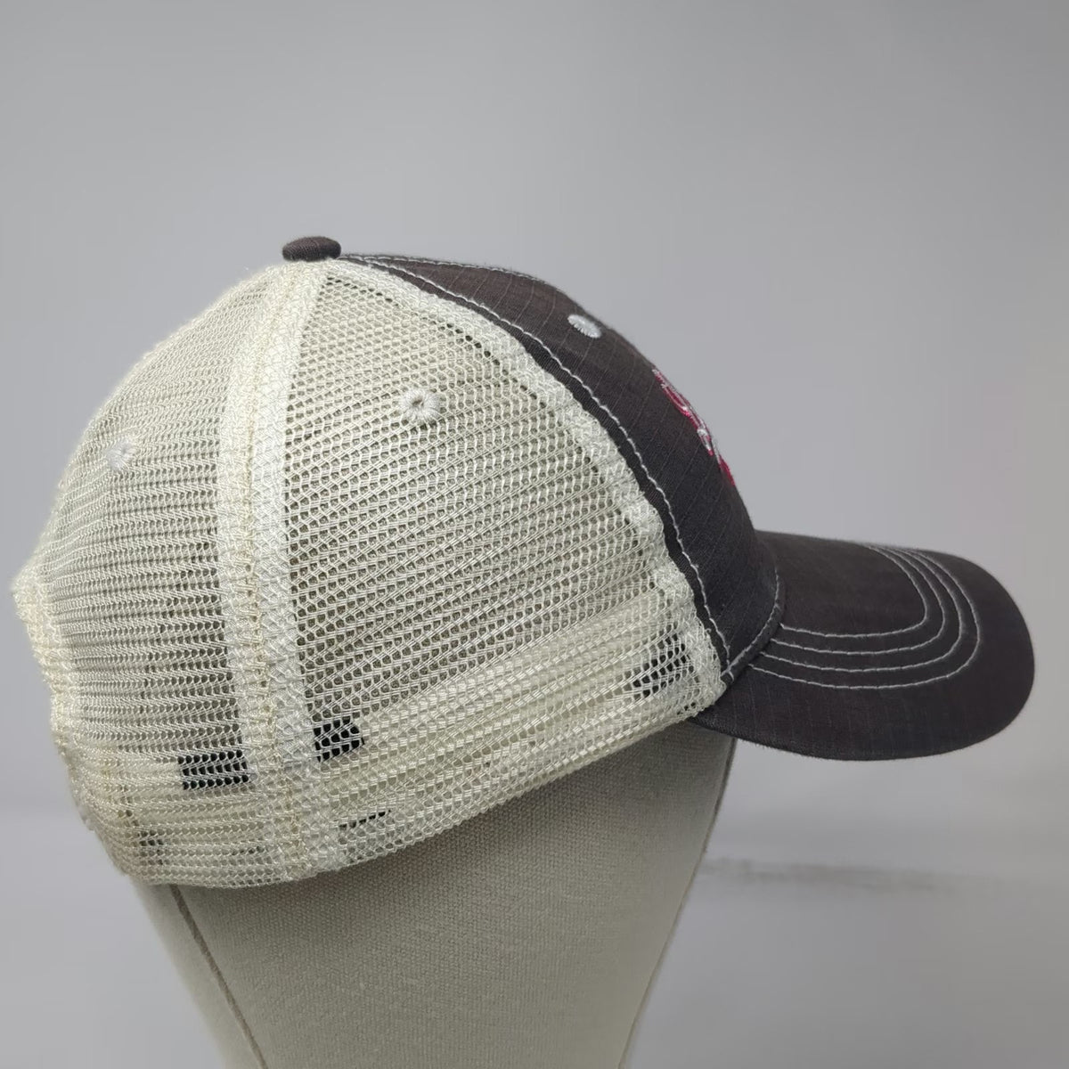 Mountain Trucker Hat Gray Pink White One Size Lake Powell Glen Canyon Snapback