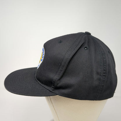Golden State Warriors NBA OTTO Snapback Hat Black Blue Yellow White Vintage