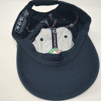 Asgrow Strapback Hat Blue One Size Adjustable Embroidered Logo Ahead