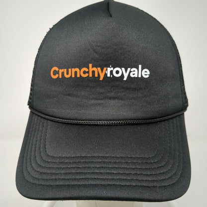 Trucker Hat Black One Size Snapback Mesh 5 Panel Rope Logo Graphic