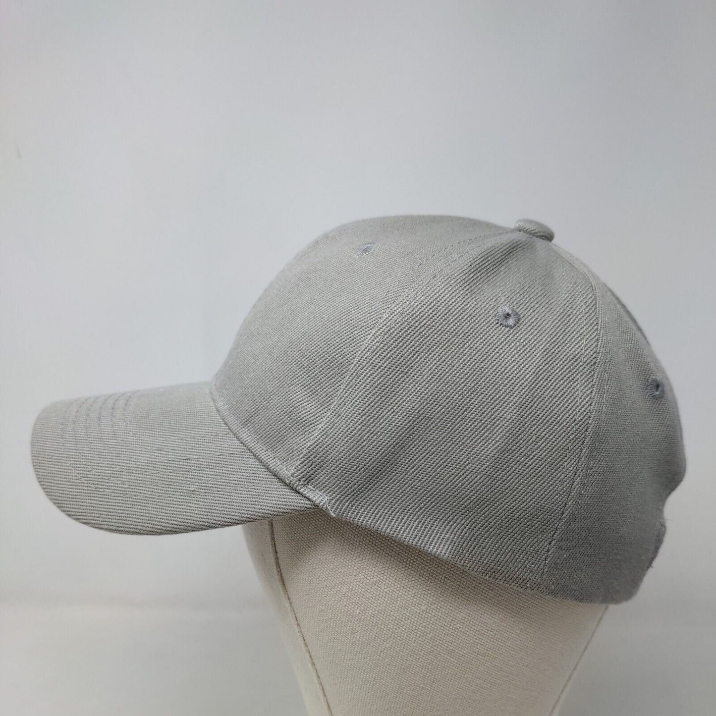 Unbranded Men's Strapback Hat Gray Adjustable Blank Polycotton