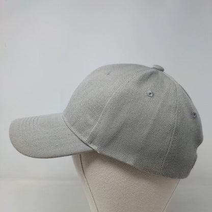 Unbranded Men's Strapback Hat Gray Adjustable Blank Polycotton