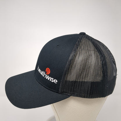 Healthwise Snapback Mesh Back Trucker Hat Black One Size Richardson