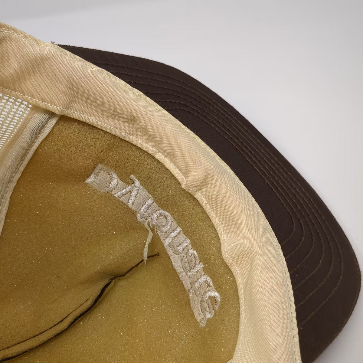 Stylemaster Dyfonate Agrochemical Snapback Trucker Hat Brown USA 7 5/8 Vintage