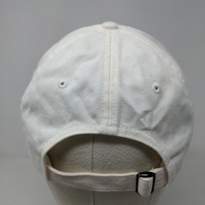 J. Crew Men's Slideback Hat Cream Red Size OS Blank 100% Cotton Adjustable