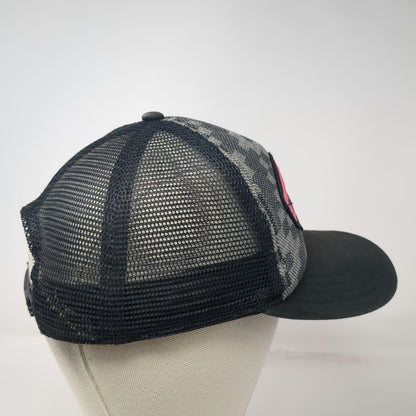 Vans Trucker Hat Black One Size Off The Wall Skateboard Checkered Pink Patch