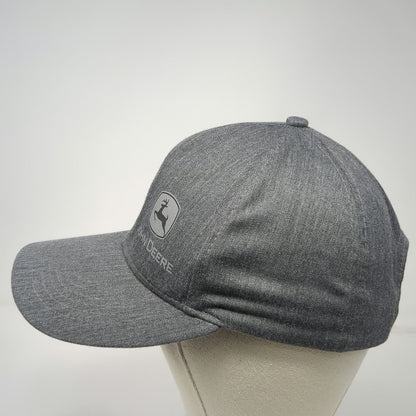 John Deere Baseball Cap Gray One Size Heathered Strapback Agriculture Logo Hat