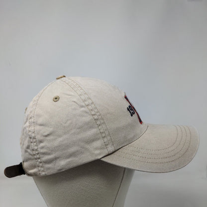 Tommy Hilfiger 1985 Slideback Hat Tan OSFA Embroidered Leather Strap