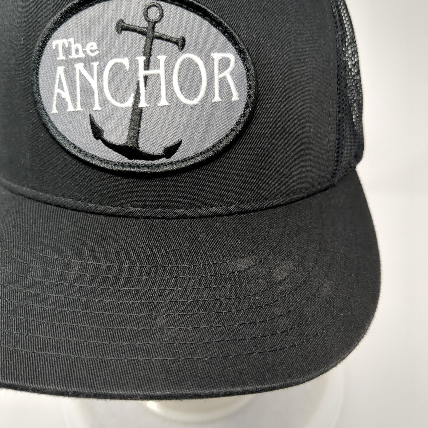 The Anchor Snapback Hat Black OS Adjustable Mesh Back The Classics Yupoong