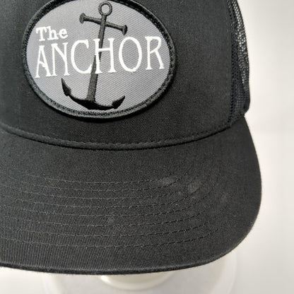 The Anchor Snapback Hat Black OS Adjustable Mesh Back The Classics Yupoong