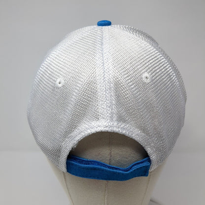 The Palm & Shell Captiva Strapback Trucker Hat Blue One Size Mesh Back